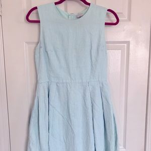 Sea foam green linen dress